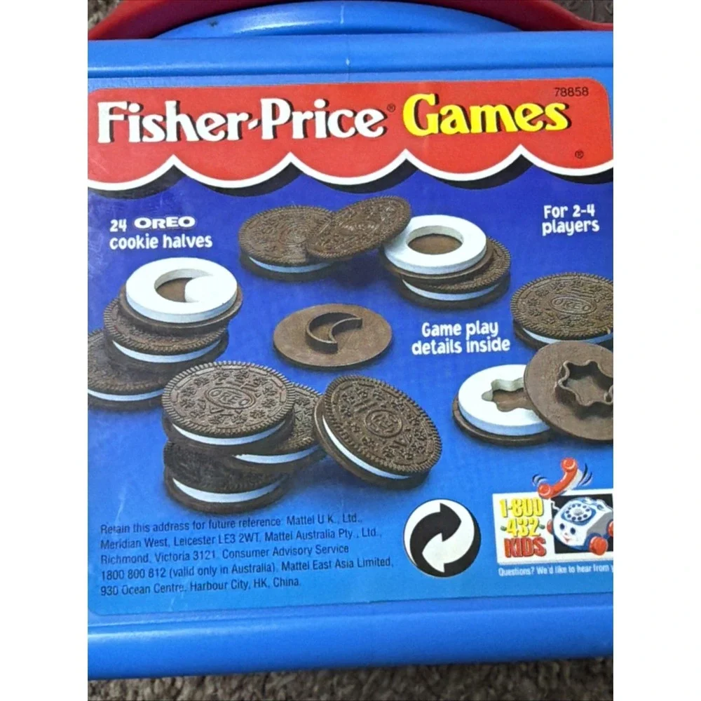 Fisher Price Matchin Middles Shape Memory Game Oreo Cookie Complete
